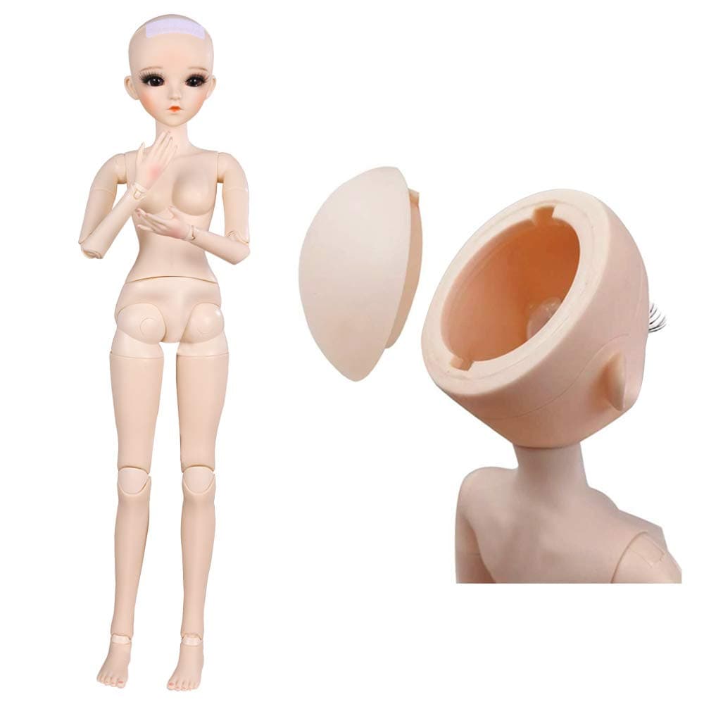 UCanaan Customized 1/3 BJD Doll 24 Inch Ball Jointed Dolls + Basic Makeup ,Free to Change DIY Dolls(Brown Eyes)