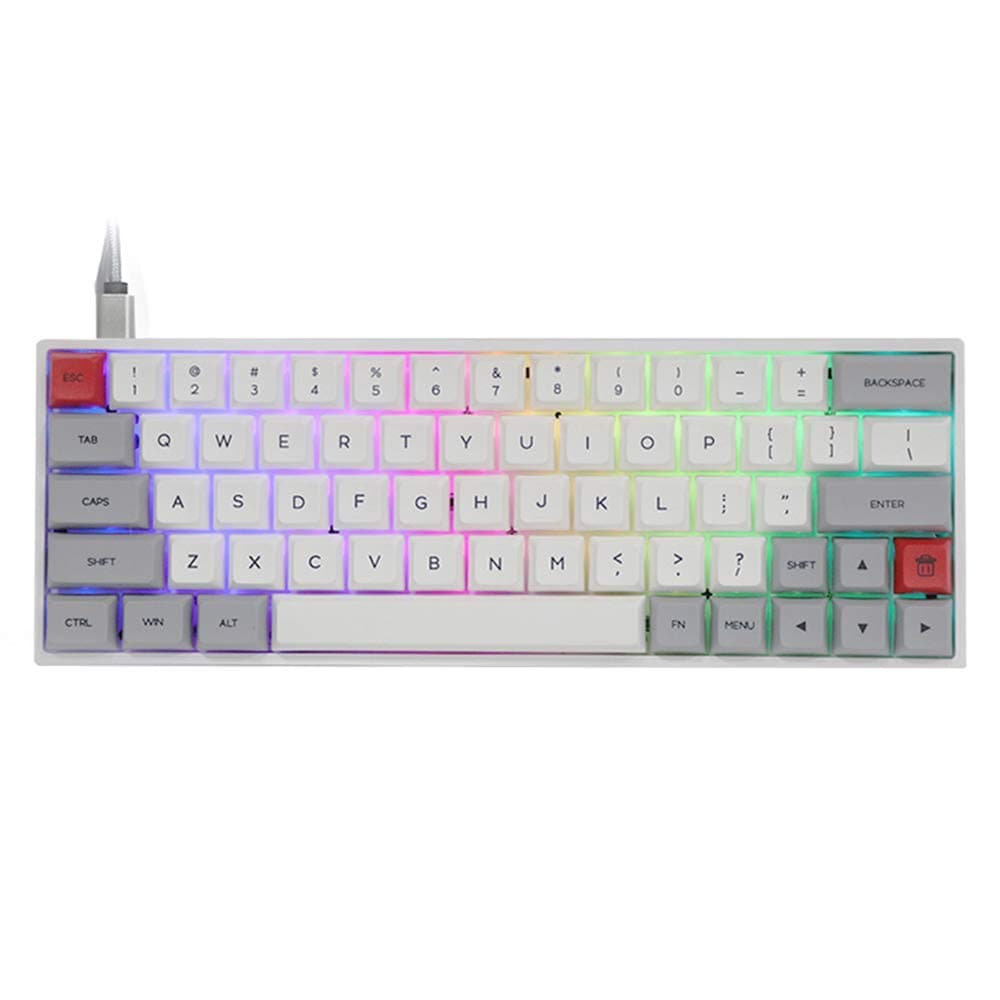 EPOMAKER SK64S Hot Swappable Bluetooth 5.1 Wireless/Wired Mechanical Keyboard with RGB Backlit, PBT Keycaps for Win/Mac/Gaming (Gateron Optical Bro...