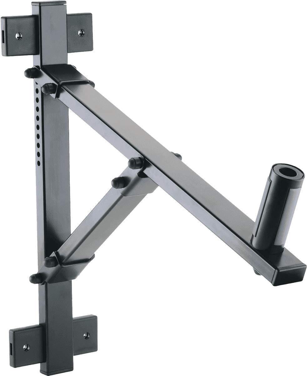 K&M Stands Wall Mount, Screw-On Speaker Bracket, Black (24110)