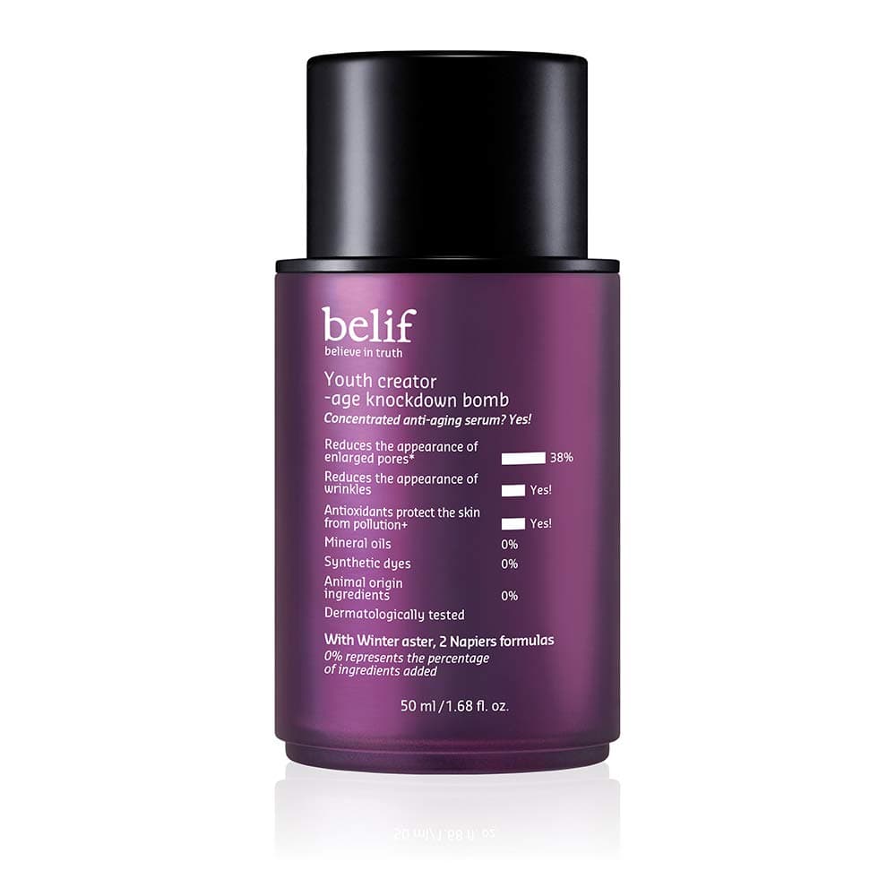 Belif Youth Creator-Age Knockdown Bomb | Nourishing Serum for Elasticity | Essence, Hydration, Pores, Clean Beauty
