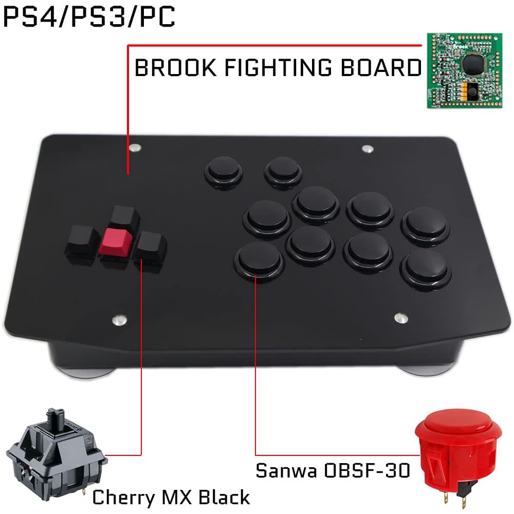 RAC-J500K-PS Keyboard Arcade Joystick Fight Stick Game Controller For PS4/PS3/PC Sanwa OBSF-24 30 Mixbox