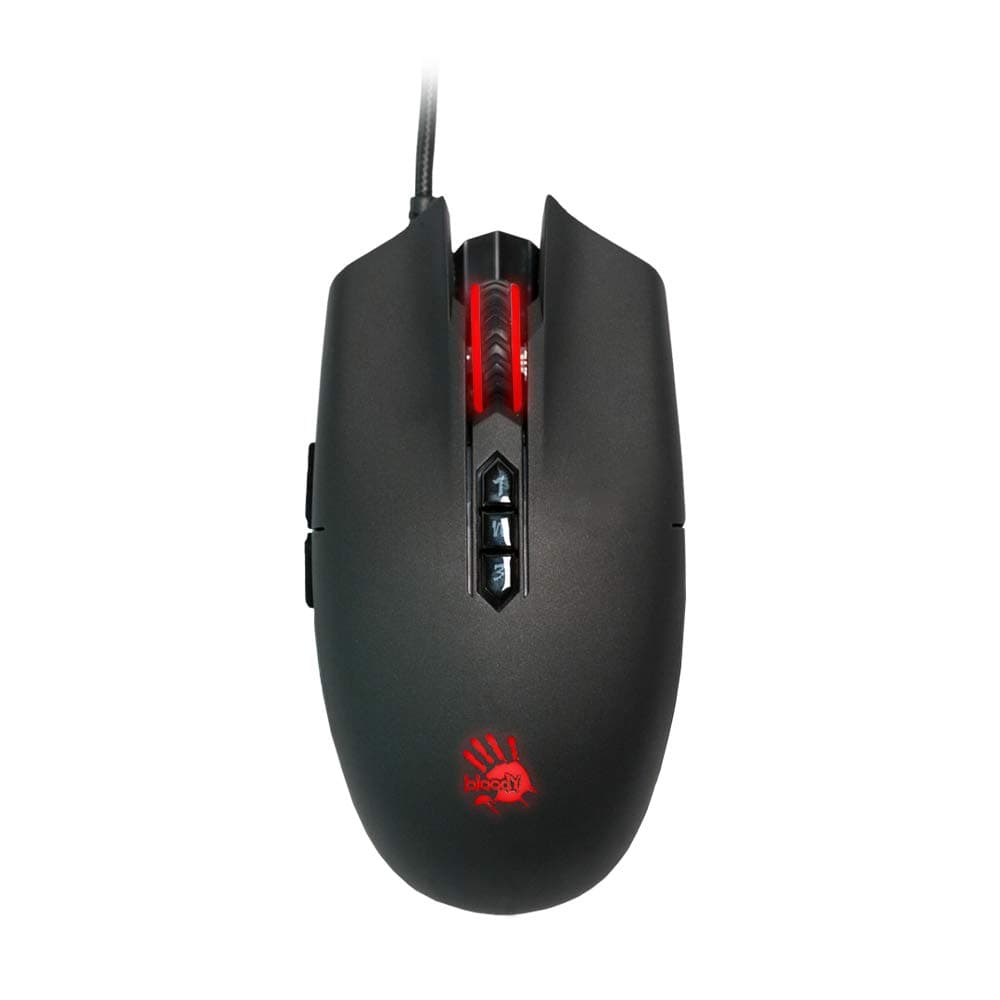 Bloody SP80 Optical Switch Gaming Mouse - Fastest Mouse Switch in Gaming - Enthusiast Grade 3360 Sensor - 8 Programmable Buttons - Non-Slip Rubberi...