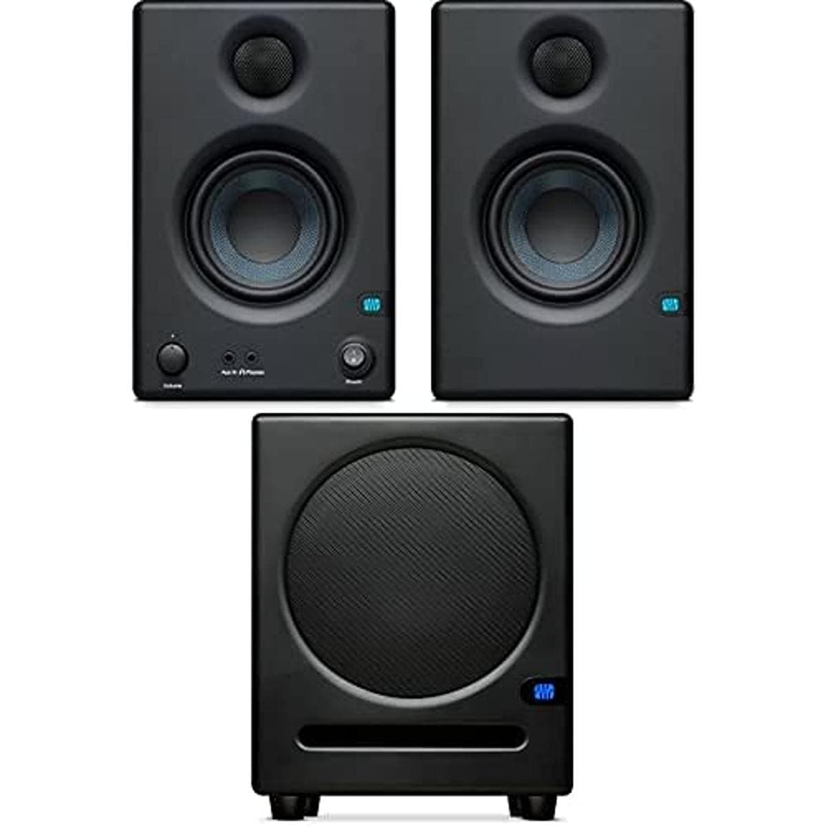 PreSonus Eris E3.5 Studio Monitors + E Sub 8 Subwoofer Bundle, 2.1 Speaker System