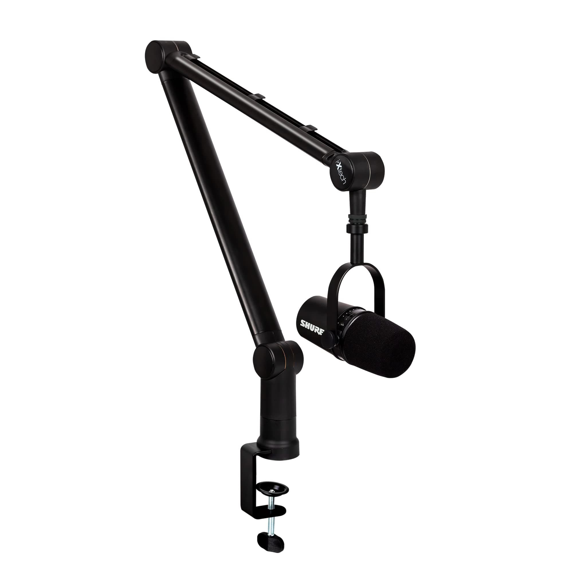 IXTECH Microphone Boom Arm with Desk Mount, 360° Rotatable, Adjustable and Foldable Scissor Mounting for Podcast, Video Gaming, Radio and Studio Au...