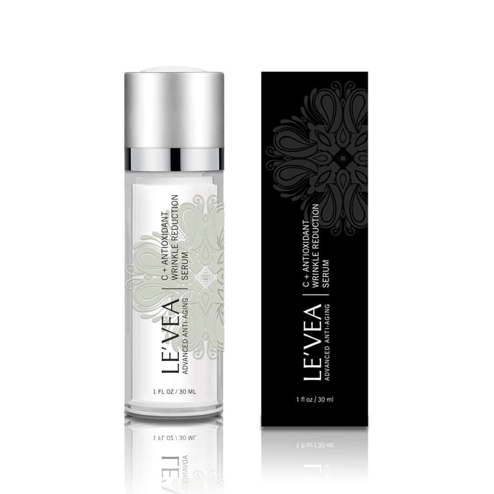 LE’VEA Anti Aging Vitamin C Plus Antioxidant Super Serum Anti-Wrinkle Professional Facial Serum Skin Lightening Hyper-Pigmentation Serum with Hyalu...