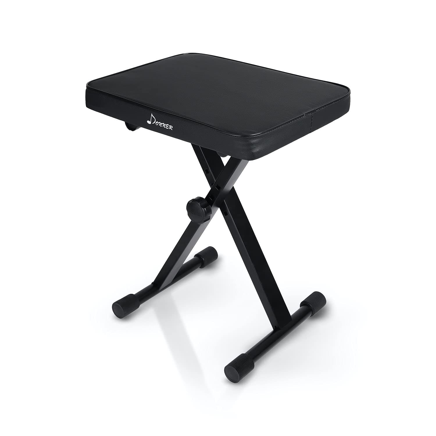 Donner Piano Bench, Adjustable Keyboard Bench Portable Stool Collapsible Chair Foldable Seat X-Style, 1.6 Inch Thickness High-Density Sponge Padded...