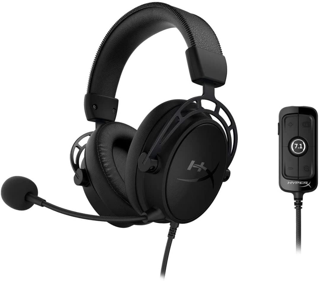 HyperX Cloud Alpha S - PC Gaming Headset, 7.1 Surround Sound, Adjustable Bass, Dual Chamber Drivers, Chat Mixer, Breathable Leatherette, Memory Foa...