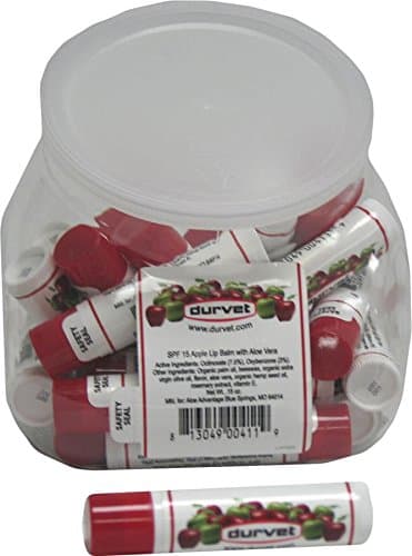 DURVET/EQUINE Bubble Shaped Display Apple Lip Balm, 25 Count