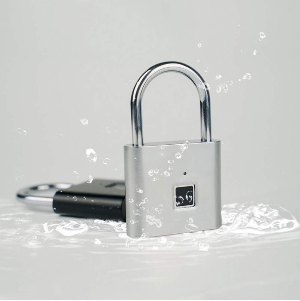 LR Fingerprint Padlock,Smart Padlock,Fingerprint Identification Lock,Ideal for Lockers,Handbags,Golf Bags,wardrobes,Gyms,Doors,Luggage,suitcases,Bi...