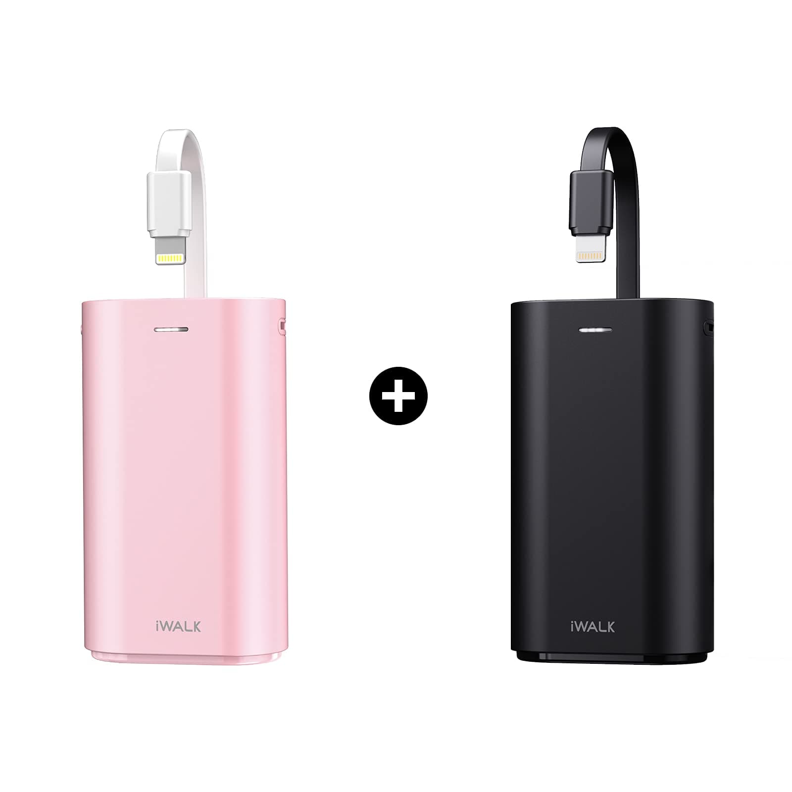iWALK Portable Charger 9000mAh Ultra-Compact Power Bank with Built-in Cable, External Battery Pack Compatible with iPhone 12/12 Mini/12 Pro/SE 2020...