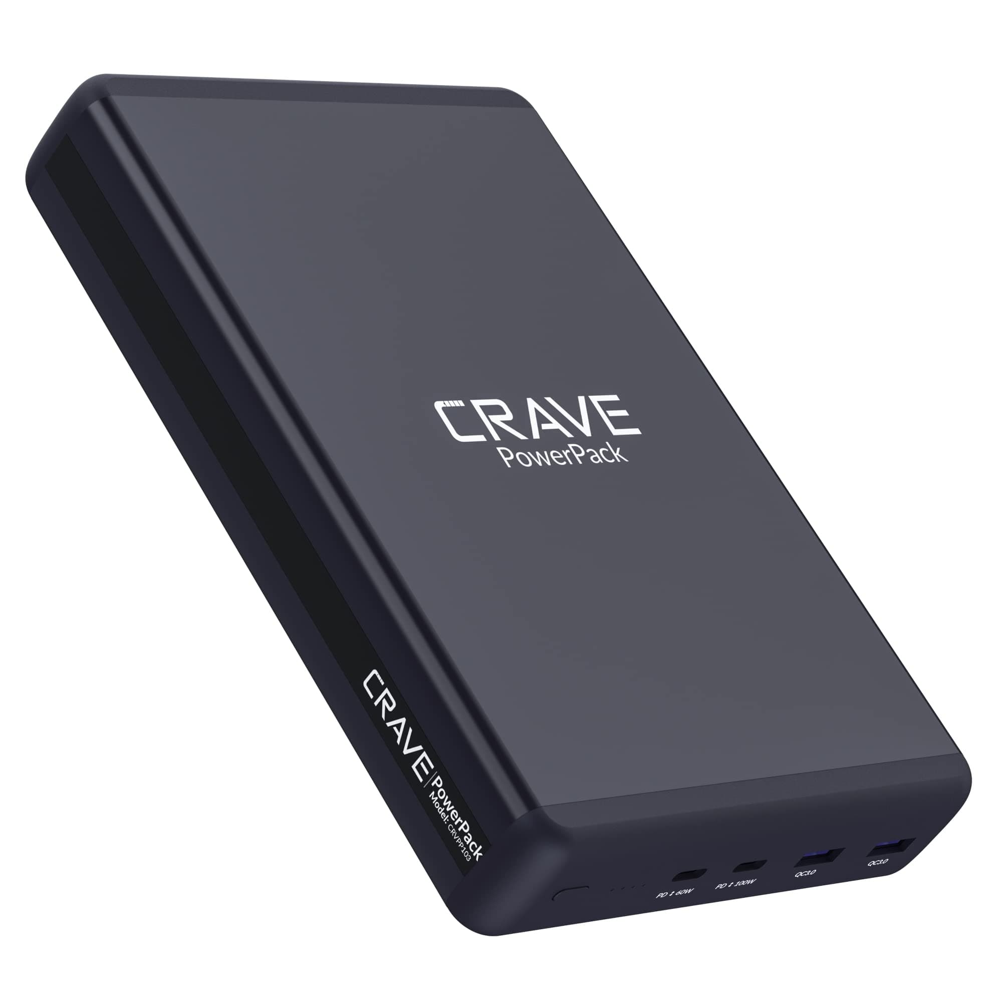PD Power Bank 50000mAh, Crave PowerPack Portable Battery Pack Charger [Power Delivery PD 3.0 USB-C 100W + Quick Charge QC 3.0 Dual Ports] for MacBo...