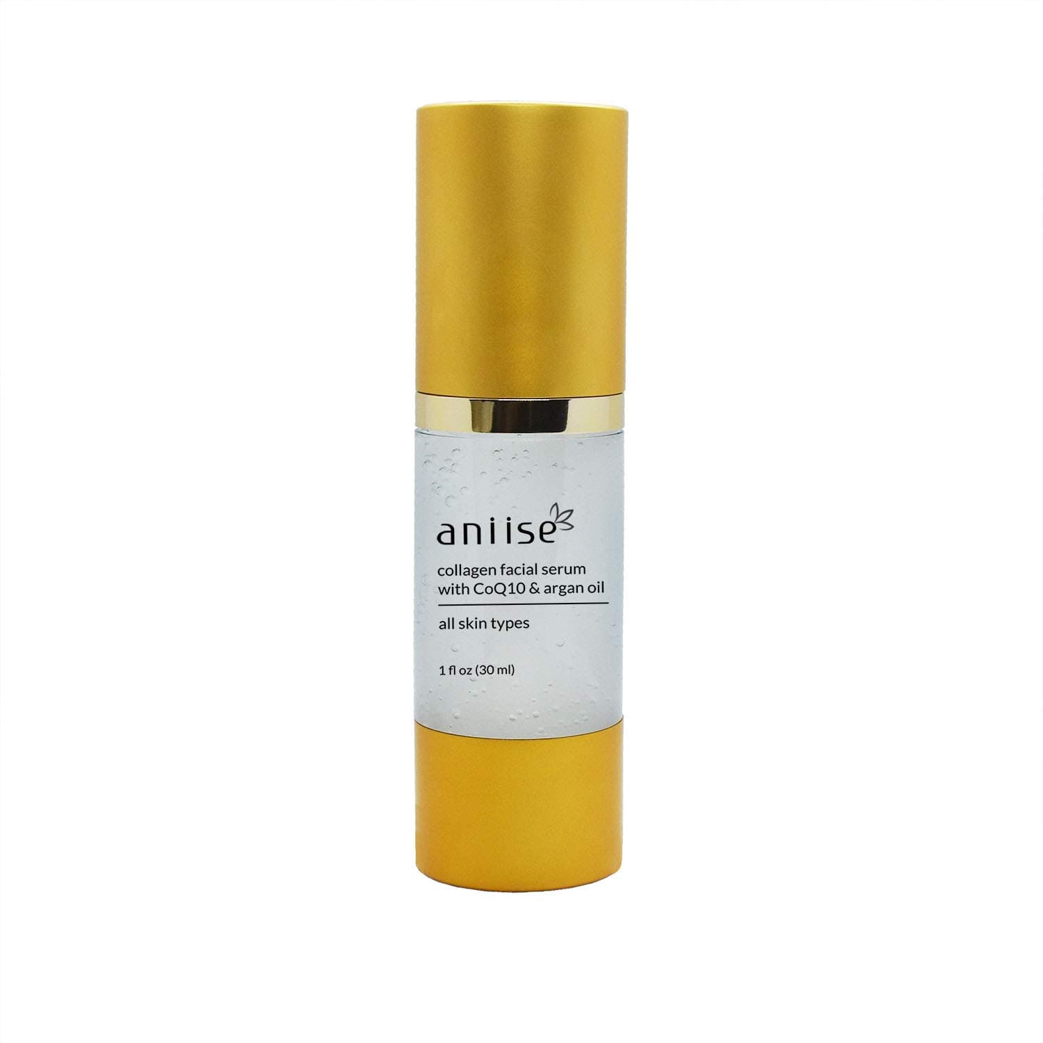 Aniise Anti-Aging Collagen Serum, Hyuralonic Acid, Vitamins C & E, Coq10, Argan Oil,