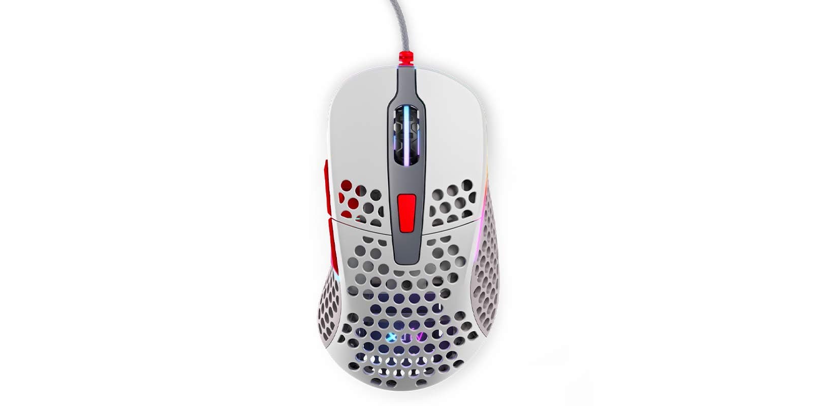 Xtrfy M4 RGB Ultra-Light Gaming Mouse, Unique Right-Handed Design, Pixart 3389 Sensor, Xtrfy EZcord® - Retro