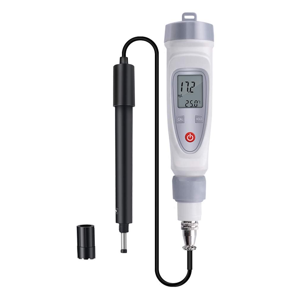 RCYAGO Dissolved Oxygen Meter with DO Probe, DO Meter Water Quality Monitor Freshwater Aquarium Test Kit, Digital Dissolved Meter Portable Pen Type...