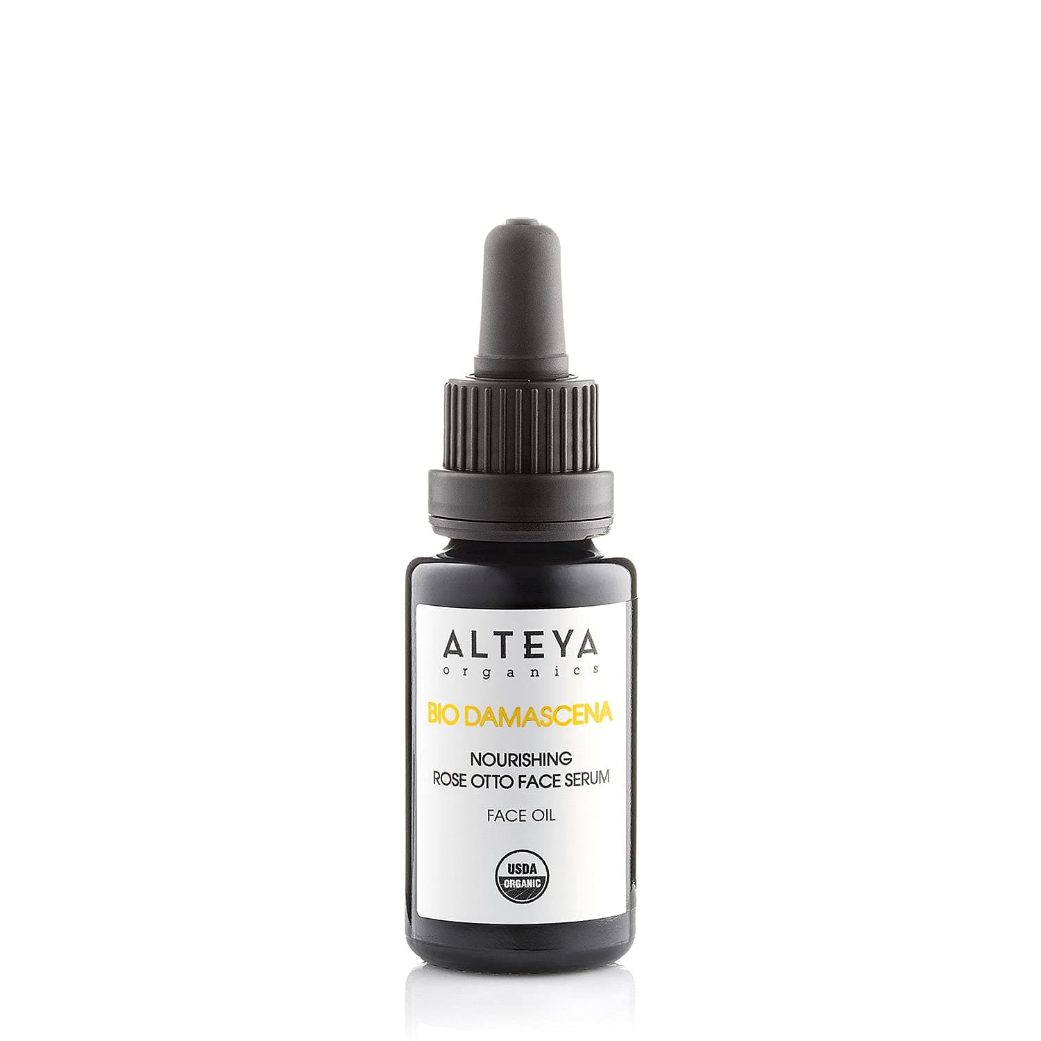 Alteya Organics Face Serum USDA Certified Organic Skin Care 0.68 Fl Oz/20 mL Bio Damascena Award-Winning Rose Otto Treatment With Organic Bulgarian...