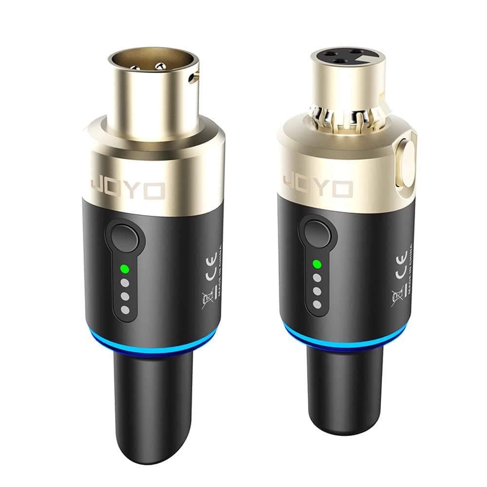 Wireless Microphone JOYO 5.8GHz Microphone Wireless System Wireless XLR Mic Adapter 4 Channels’ Dynamic Microphone Wireless Transmitter and Receive...
