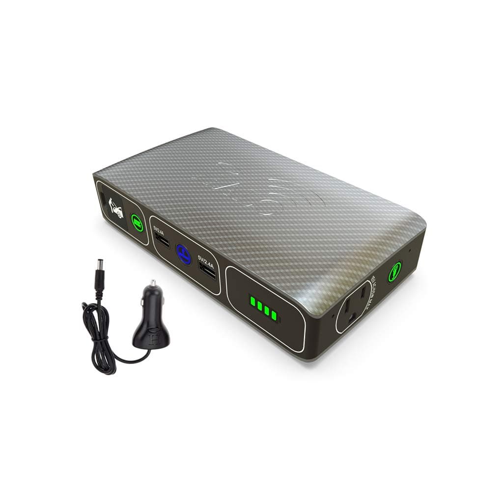 HALO Bolt Wireless Laptop Power Bank - 44400 mWh Portable Phone Laptop Charger Car Jump Starter with AC Outlet and Car Charger, Silver Graphite (11...