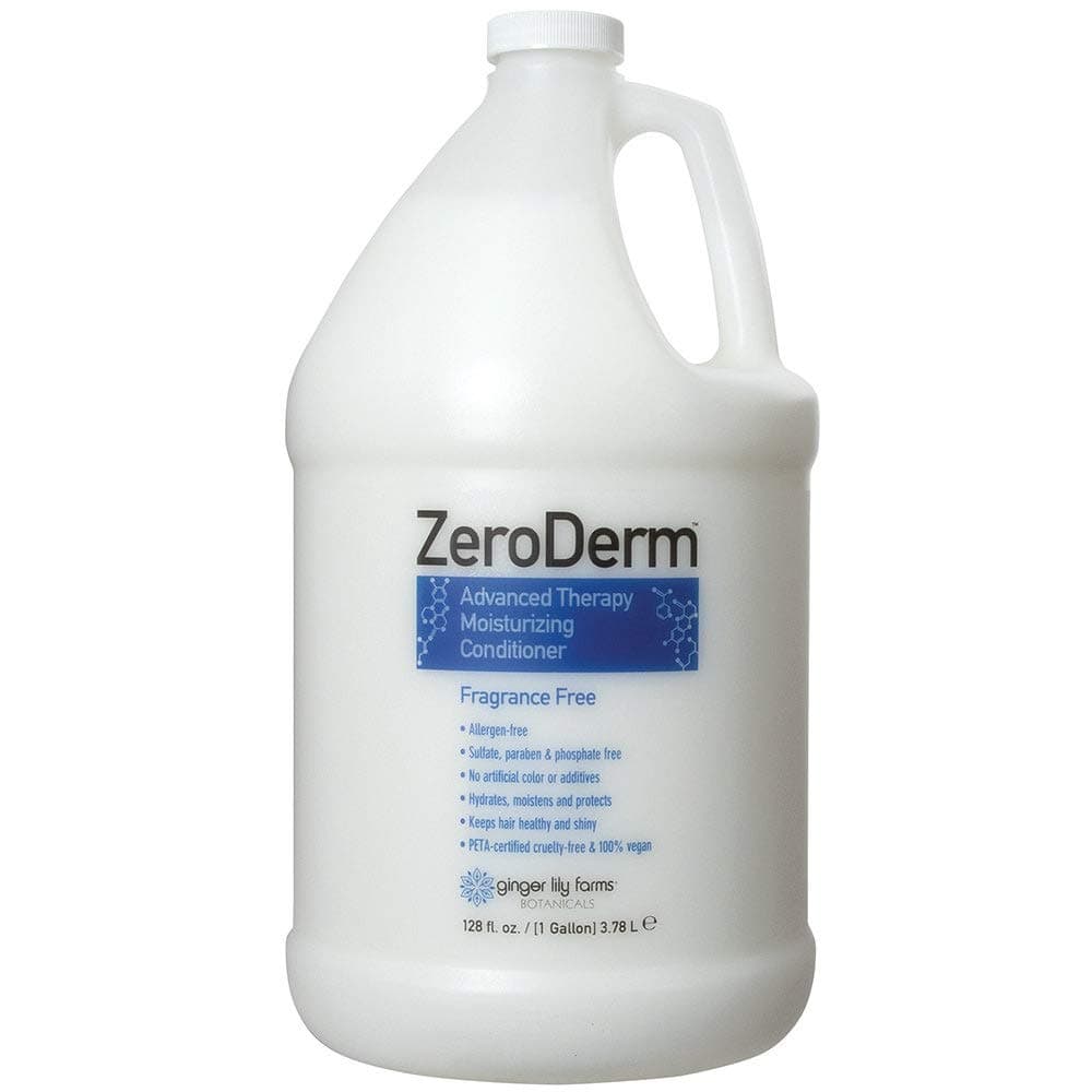 Ginger Lily Farms Botanicals ZeroDerm Advanced Therapy Moisturizing Conditioner for All Hair Types, 100% Vegan, Cruelty and Fragrance Free, 1 Gallo...