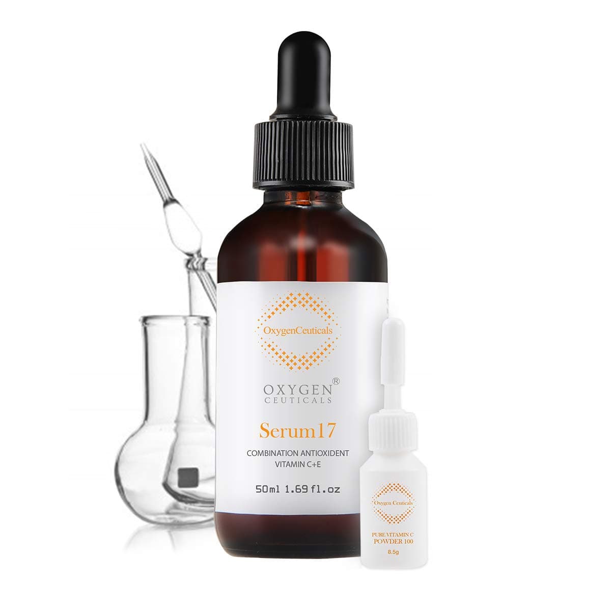 OxygenCeuticals Vitamin C + E Serum with Hyaluronic Acid, Sodium PCA & Vitamin E for Face and Neck | Antioxidant rich, Hydrating, Softening & Brigh...