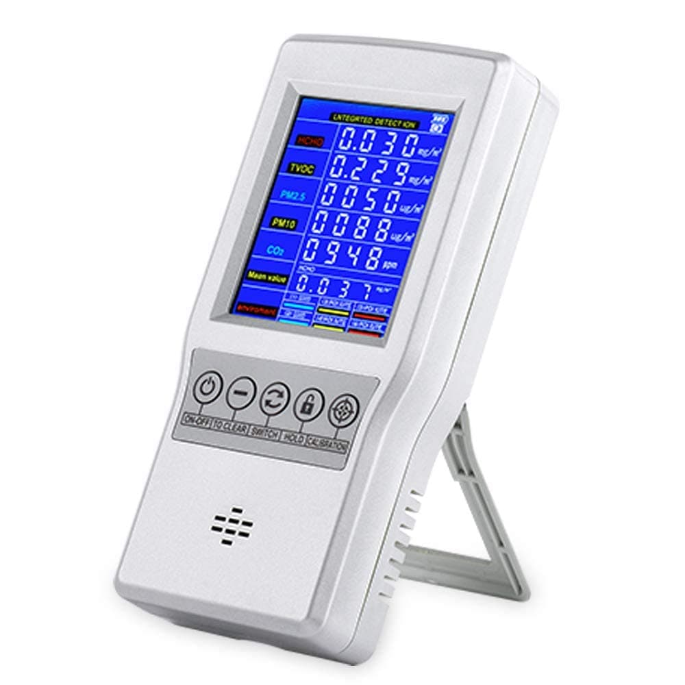 Air Quality Monitor BIAOLING Accurate Tester for CO2 Formaldehyde(HCHO) TVOC PM2.5/PM10 Multifunctional Air Gas Detector Real Time Data&Mean Value ...