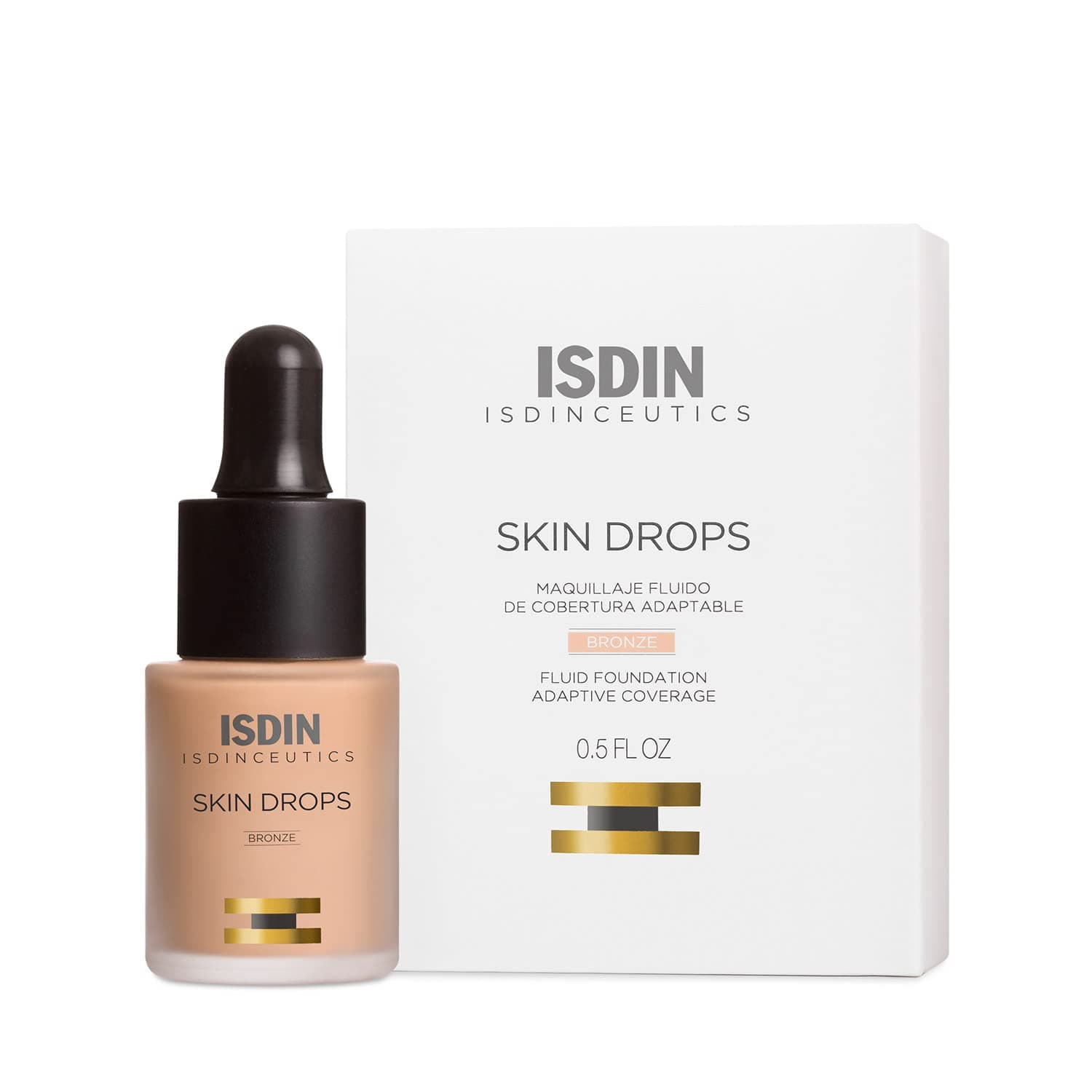 ISDIN Skin Drops, Face and Body Makeup Lightweight and High Coverage Foundation