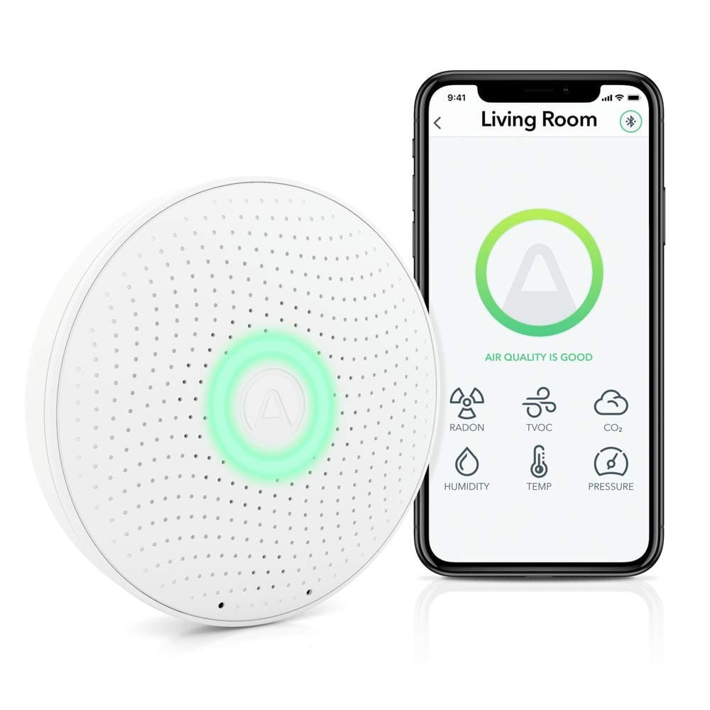 Airthings 2930 Wave Plus - Radon & Air Quality Monitor (CO2, VOC, Humidity, Temp, Pressure) 20 x 30 x 1