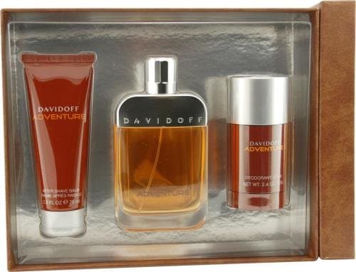 Davidoff Adventure By Davidoff For Men Edt Spray 3.4 Oz & Aftershave Balm 2.5 Oz & Deodorant Stick 2.5 Oz