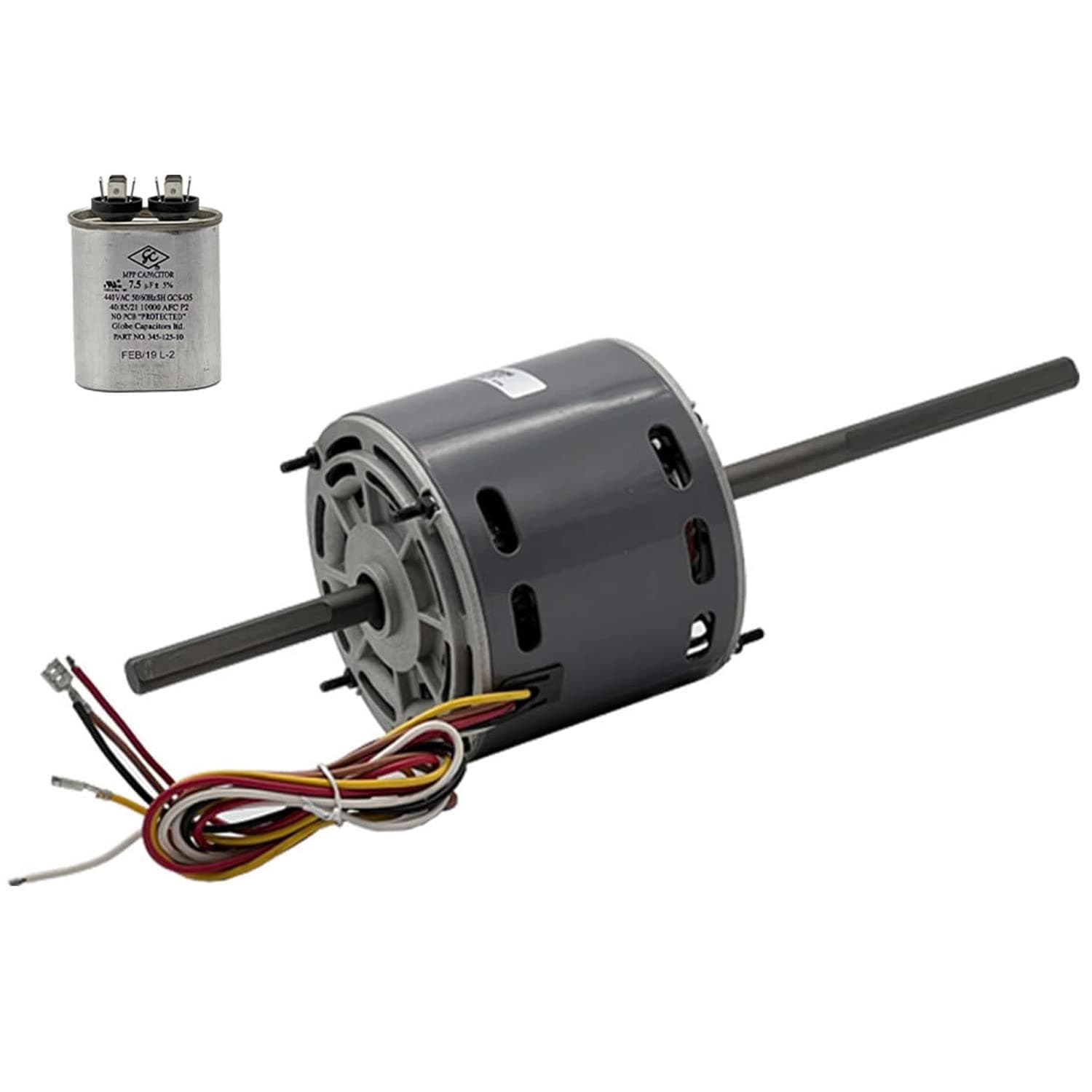 FASCO Produced D1092 for RV with a FASCO Recommended Capacitor by OEM Mania Air Conditioner Motor 1/3 HP, 115 Volts, 1675 RPM, 2 Speed, 3.4 Amps, O...