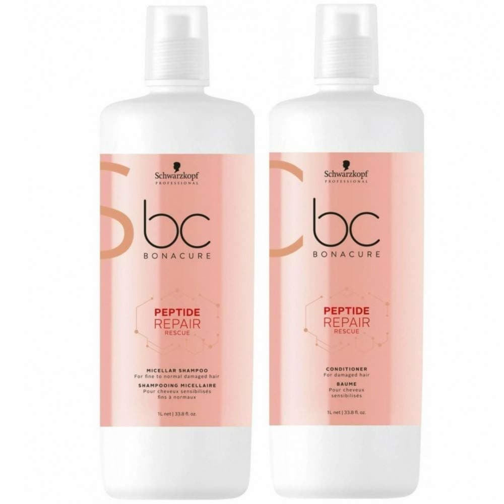 BC Bonacure REPAIR RESCUE Deep Nourishing Shampoo and Conditioner Set, White , 33.81-Ounce