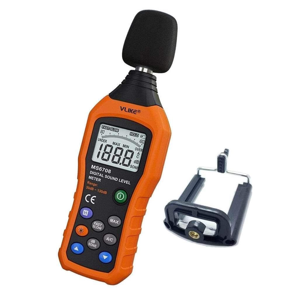VLIKE LCD Digital Audio Decibel Meter Sound Level Meter Noise Level Meter Sound Monitor dB Meter Noise Measurement Measuring 30 dB to 130 dB A/C Mo...