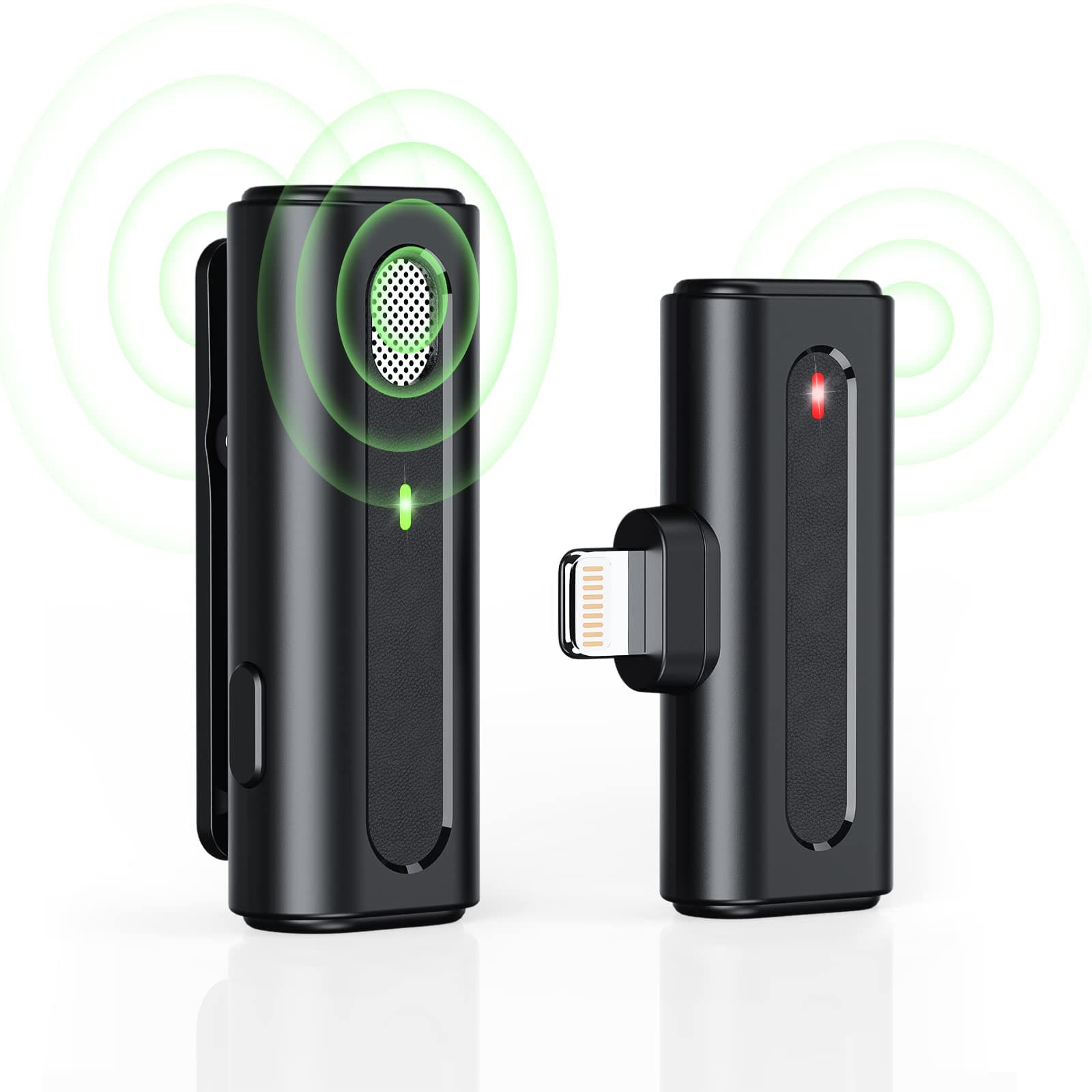 【Upgraded Version】 BILIYIP Wireless Lavalier Microphone Compatible with iPhone iPad, Plug-Play Wireless Mini Mic for Video Recording, YouTube, Face...