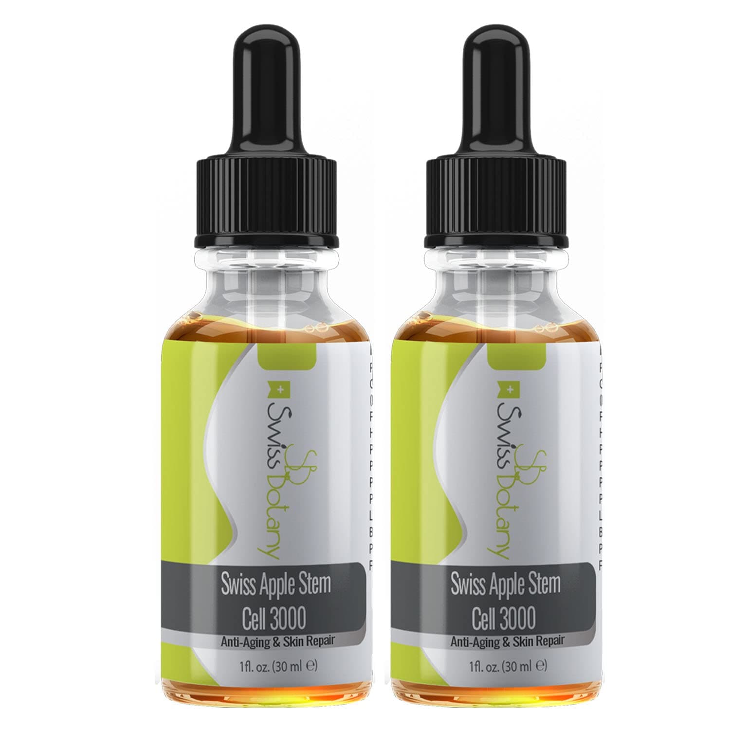 Swiss Botany Swiss Apple Stem Cell 3000 Serum, Plant Stem Cells No Animal Products, Reduce Aging Signs Wrinkles + Discoloration, Restore Elasticity...