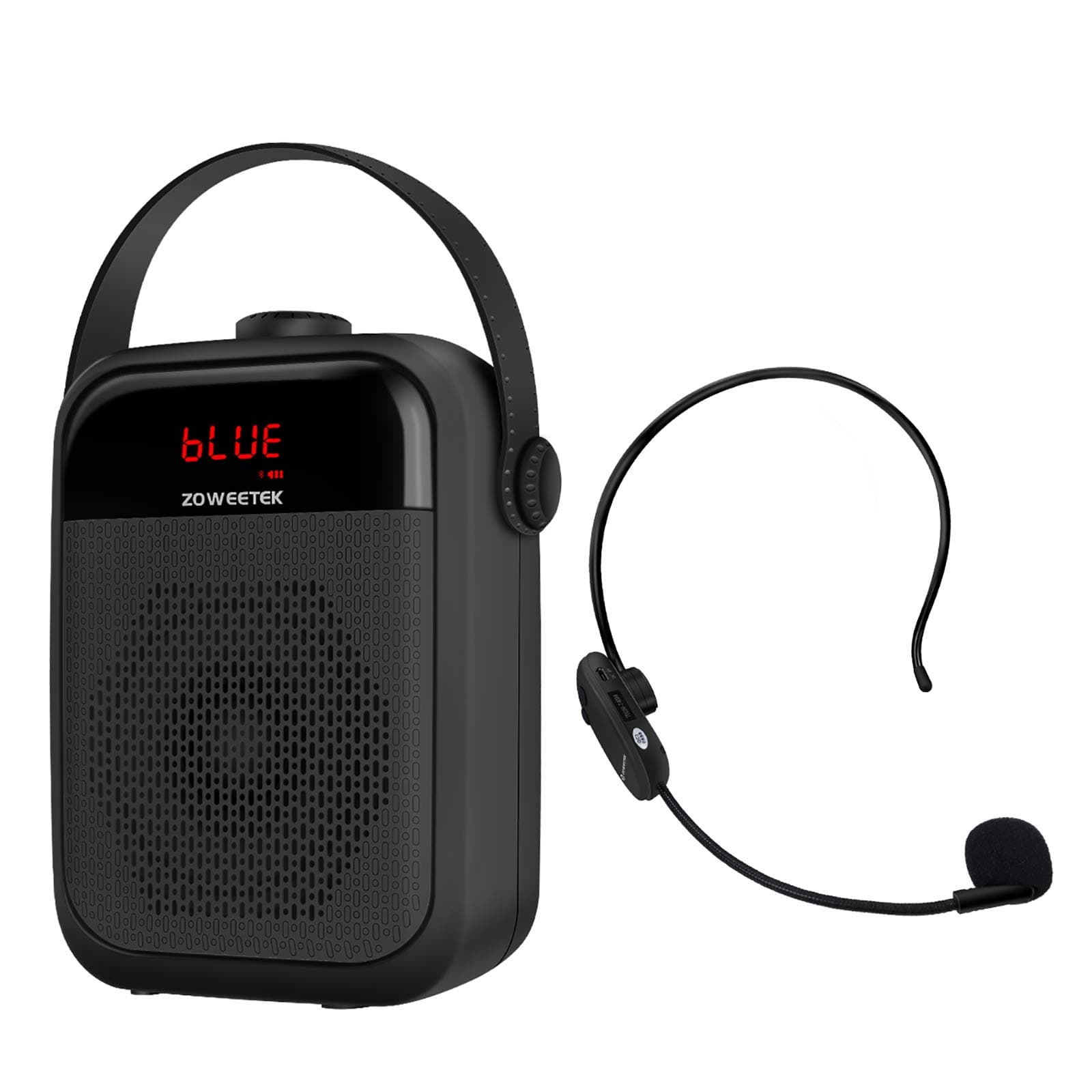 ZOWEETEK Wireless Voice Amplifier buletooth with 2 Microphone, 25W, Portable PA System Speaker for Teachers, Tour Guides, Coaches, Meetings, Yoga,F...