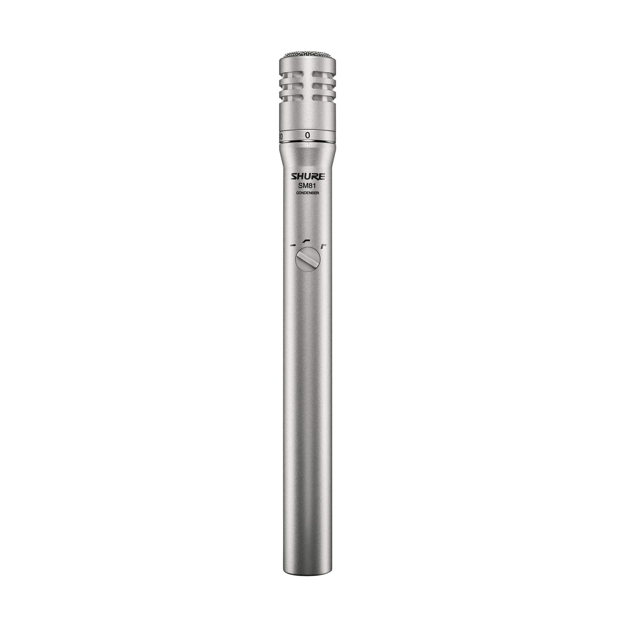 Shure SM81-LC Cardioid Condenser Instrument Microphone for Guitar, Piano, and Cymbals, Includes Swivel Adapter, Attenuator-Switch Lock, Windscreen,...