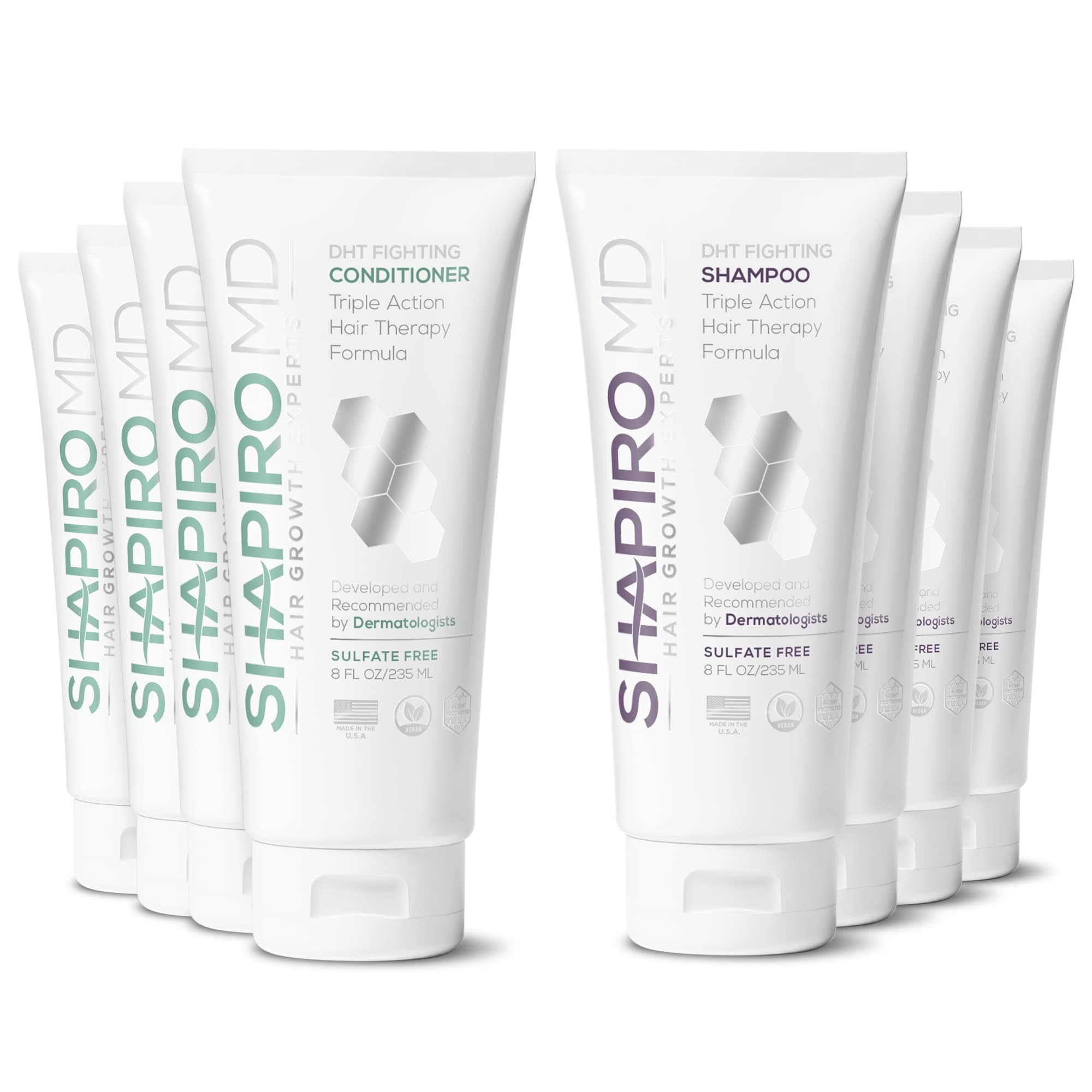 Hair Loss Shampoo and Conditioner | DHT Fighting Vegan Formula for Thinning Hair Developed by Dermatologists | Experience Healthier, Fuller & Thick...