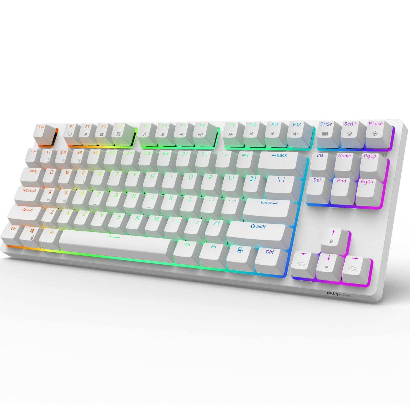 RK ROYAL KLUDGE RK87 80% Mechanical Keyboard with USB Hub, 2.4G/BT5.0/Wired, Wireless Bluetooth Mechanical Keyboard 87 Keys, RGB Hot Swappable Gami...