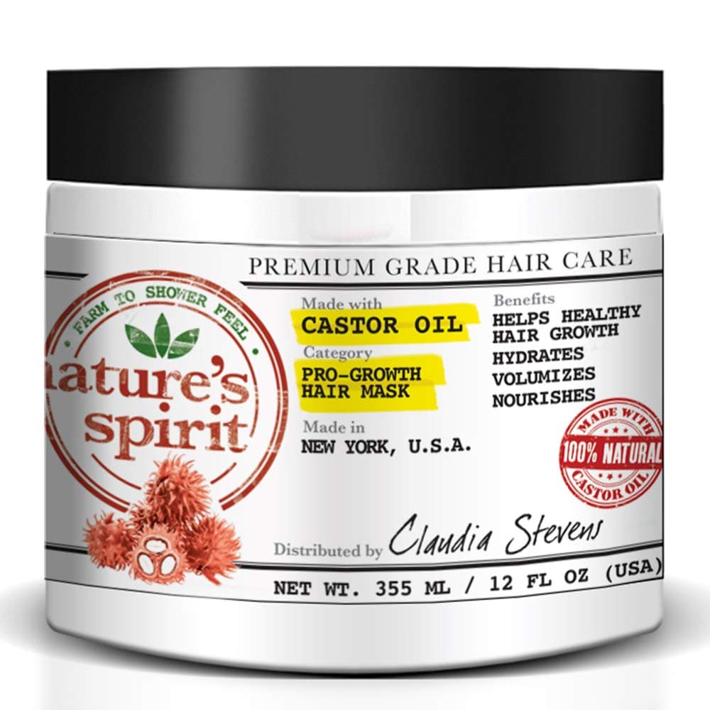 Nature's Spirit Castor Oil Hair Mask 12 ounce (Pack of 4)