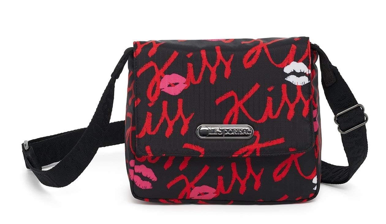 LeSportsac Alber Elbaz x Big Kiss Hot Pink, Cora Mini Pouchette Crossbody Handbag, Style 2717/Color G474