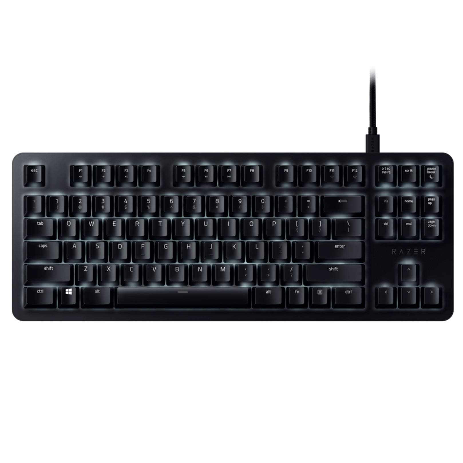 BlackWidow Lite TKL Tenkeyless Mechanical Keyboard : Orange Key Switches - Tactile & Silent - White Individual Key Lighting - Compact Design - Deta...