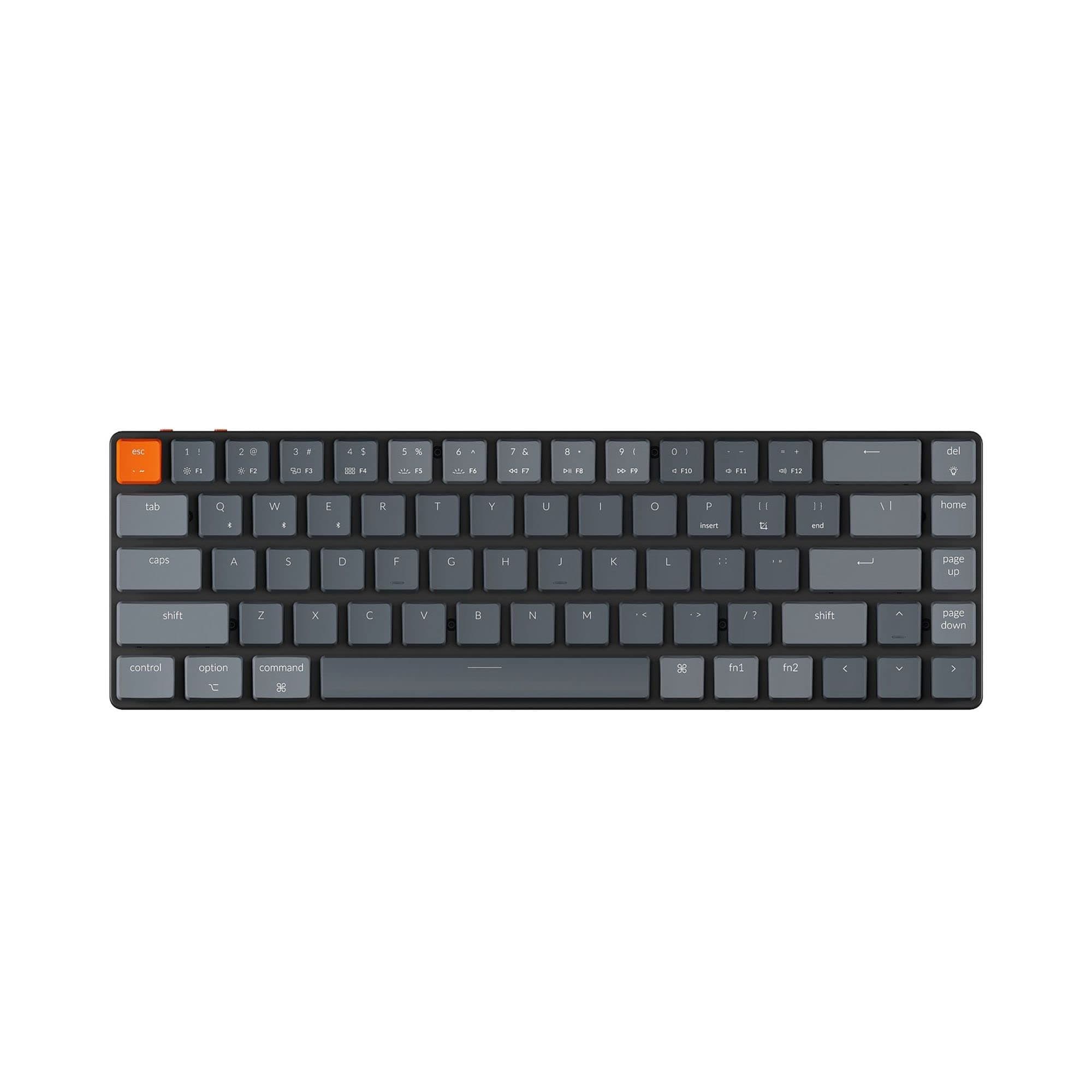 Keychron K7, 68 Keys Ultra-Slim Wireless Bluetooth/Wired Mechanical Keyboard with Low-Profile Gateron Mechanical Blue Switch, RGB LED Backlit Compa...