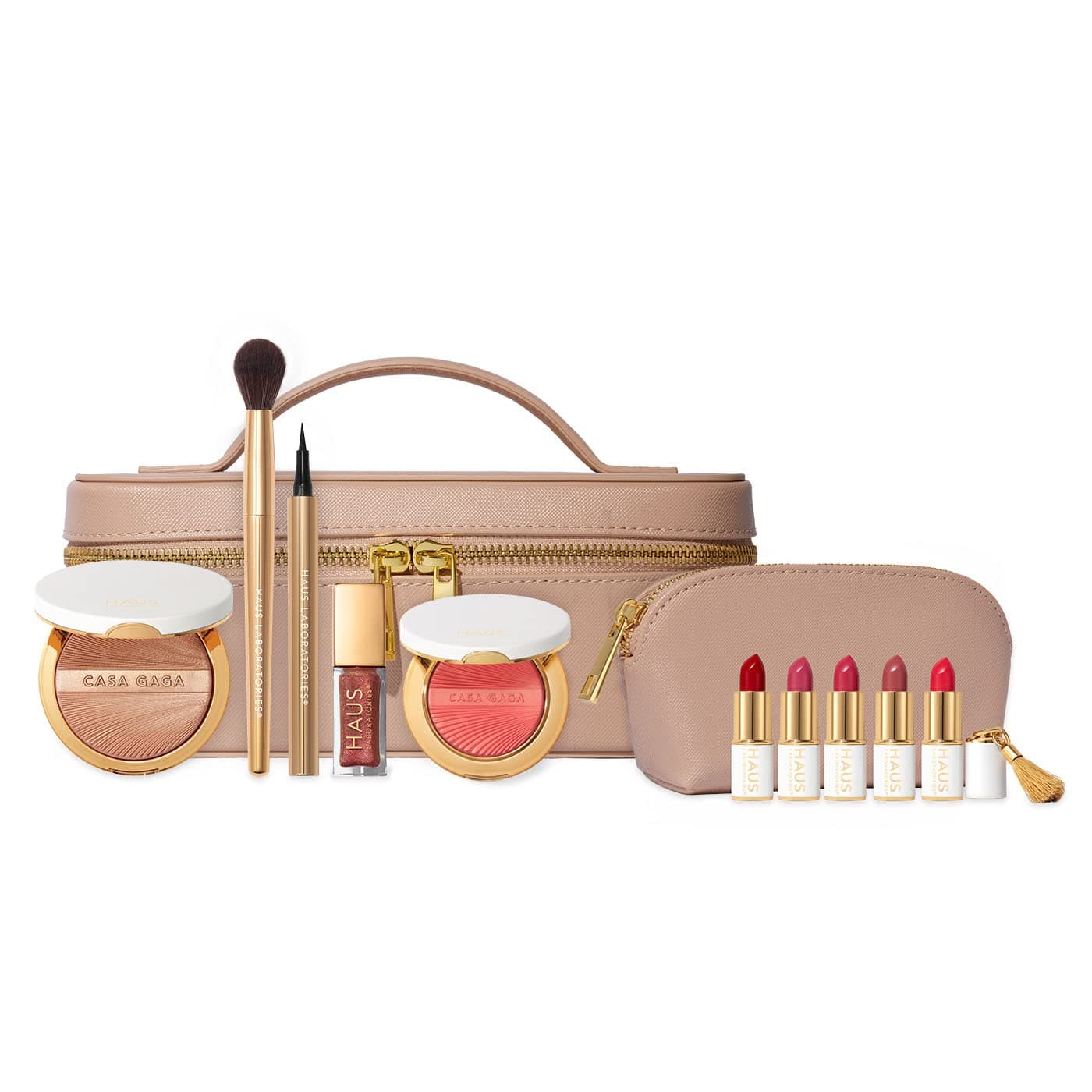 HAUS LABORATORIES by LADY GAGA: Limited Edition CASA GAGA LA COLLEZIONE | Gel Powder Highlighter & Brush, Blush, Mini Lipsticks, Liquid Eyeliner, L...
