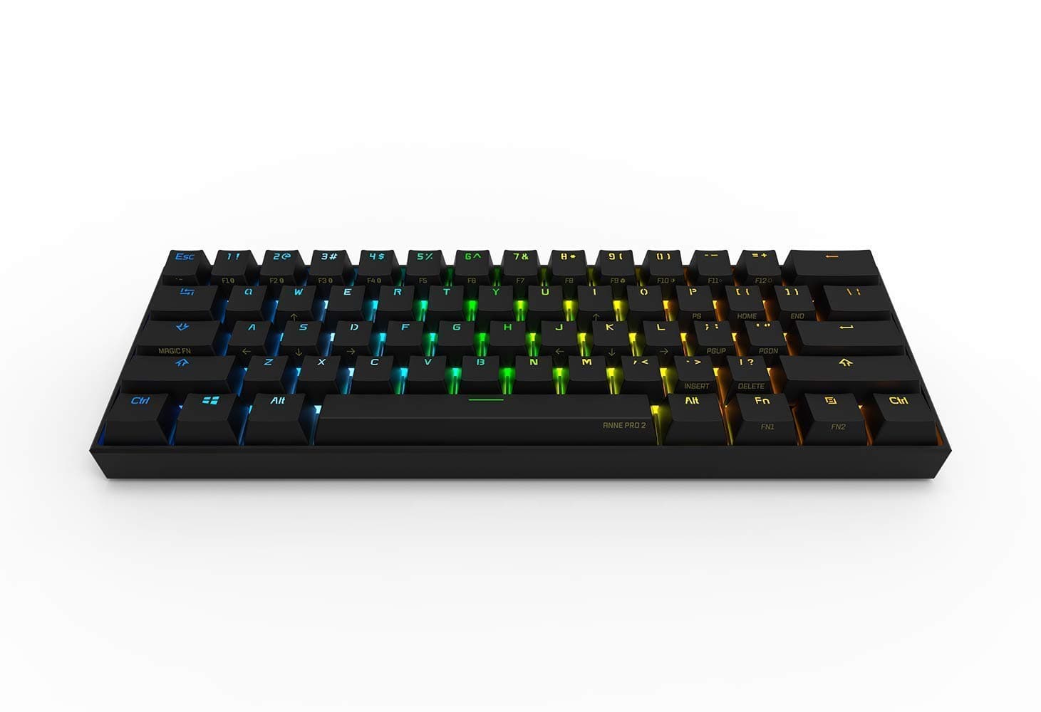 Obinslab Anne 2 Pro Mechanical Gaming Keyboard 60% True RGB Backlit - Wired/Wireless Bluetooth 4.0 PBT Type-c Up to 8 Hours Extended Battery Life, ...