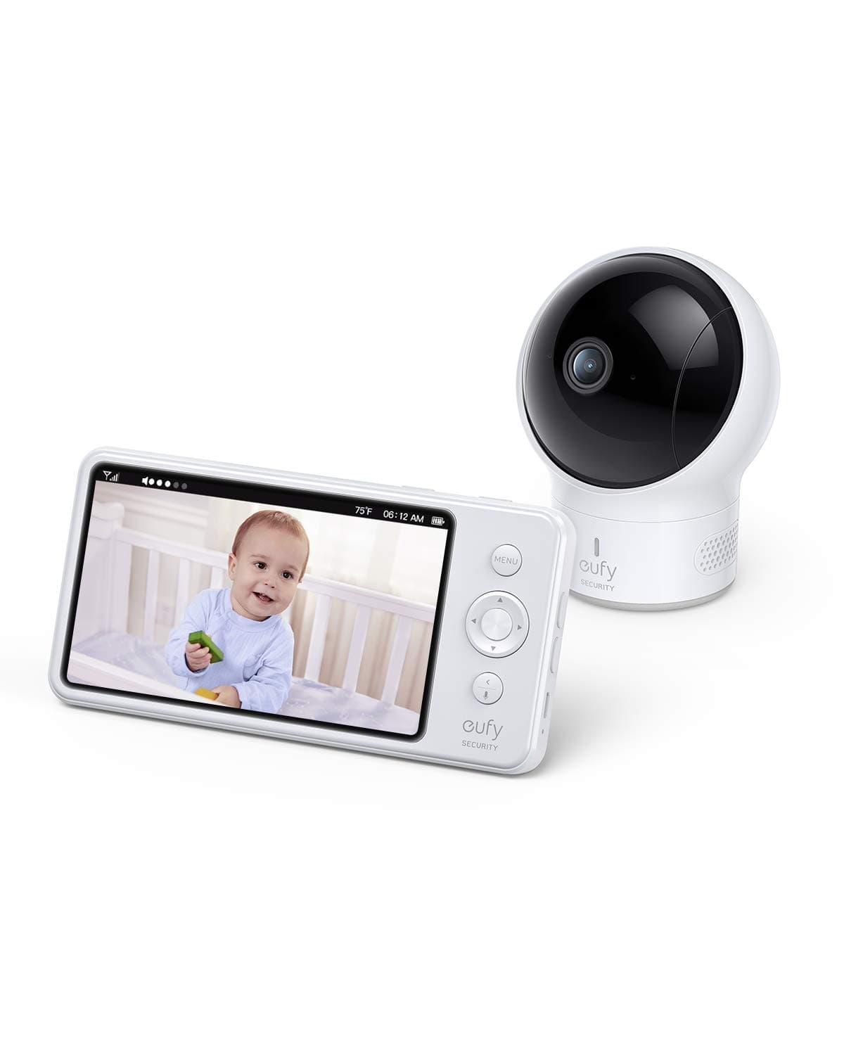 eufy Baby, SpaceView Pro 720p Video Baby Monitor with 5’’ Screen, Two-Way Audio, Pan & Tilt, Night Vision, Lullaby Player, Ideal for New Parents, W...