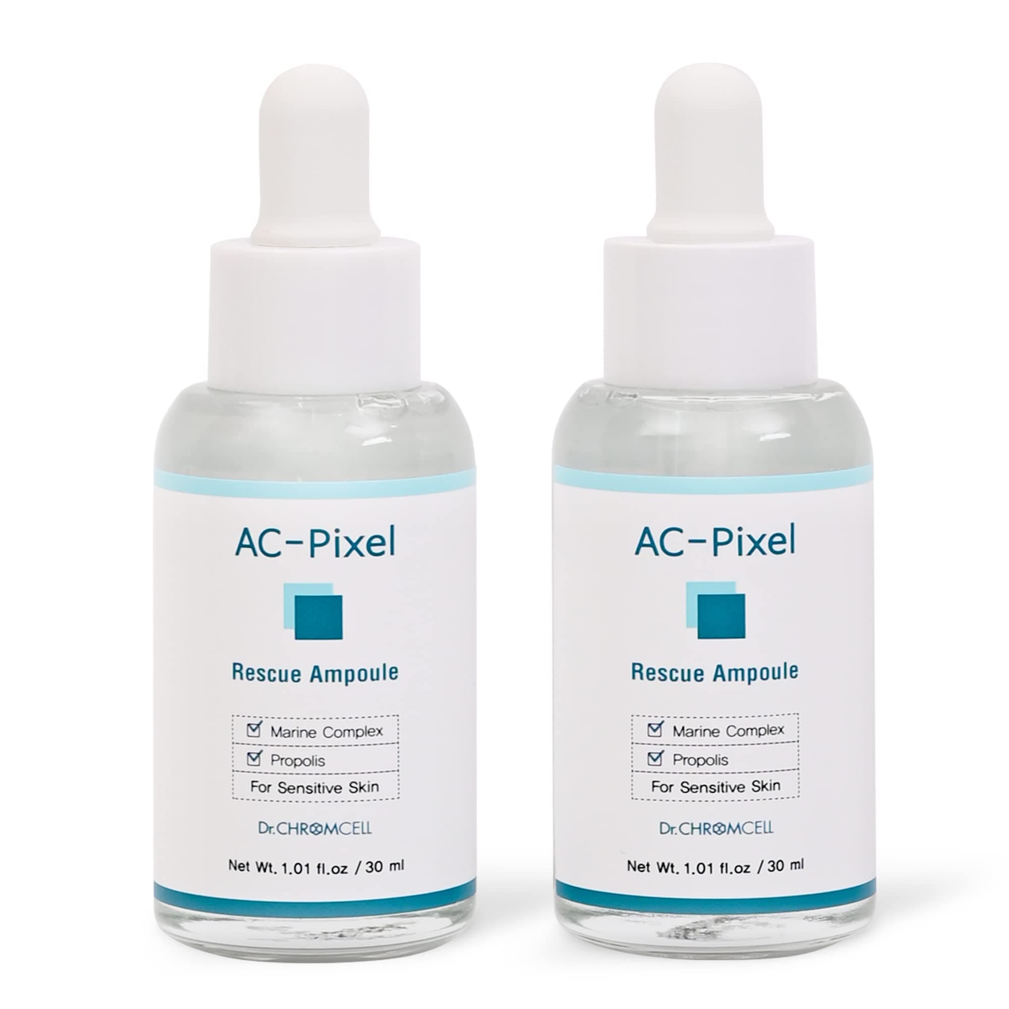 [Dr.CHROMCELL] AC-Pixel Rescue Ampoule | Includes 2 Pore Minimizer Serum (60ml) | Vitamin C Serum Korean | Anti Acne Serum | Dark Spot Corrector | ...