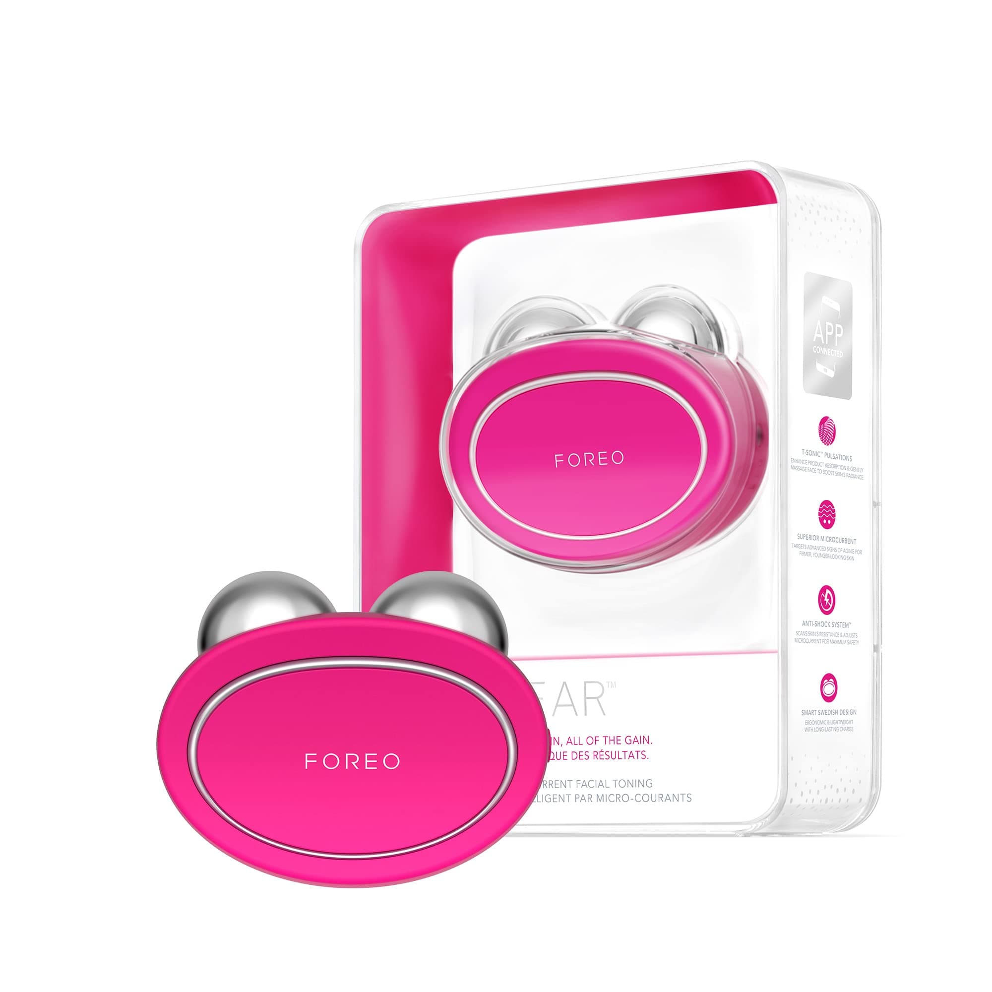 FOREO BEAR Microcurrent Facial Device | Face Sculpting Tool | Instant Face Lift | Firm & Contour | Reduce Double Chin | Non-Invasive | Increases Ab...