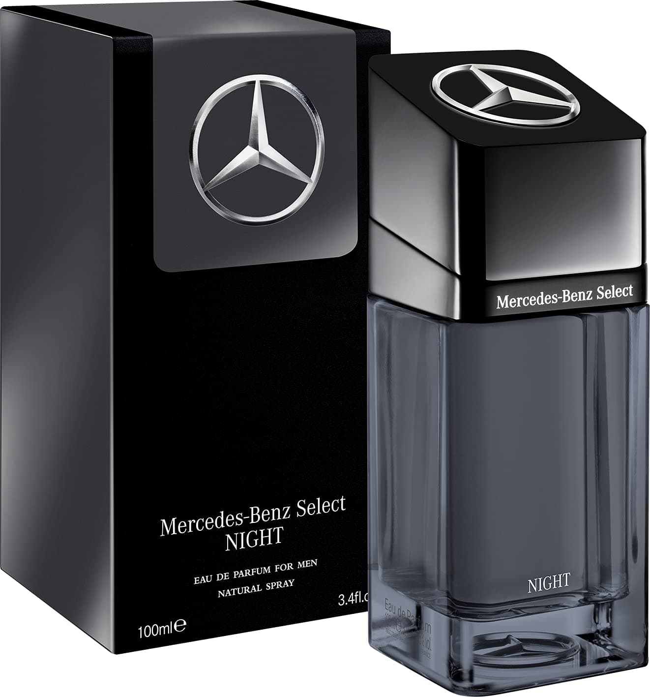 Mercedes-Benz Select - Night - Eau De Toilette - Natural Spray for Men - Citrusy and Spicy Aroma, 3.4 oz
