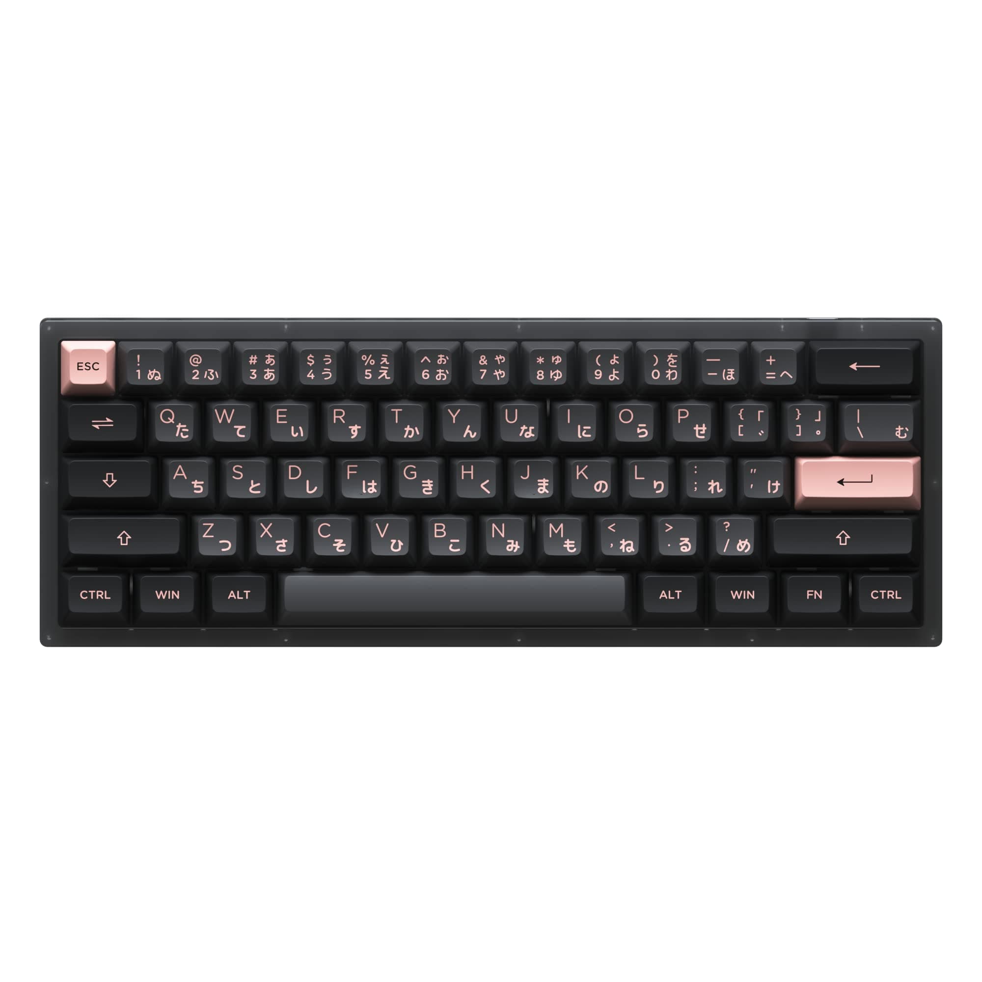EPOMAKER AKKO ACR61 Black&Pink 61 Keys Hot Swappable RGB Wired 60% Mechanical Gaming Keyboard with Acrylic Translucent Case, Extra ASA PBT Keys Set...