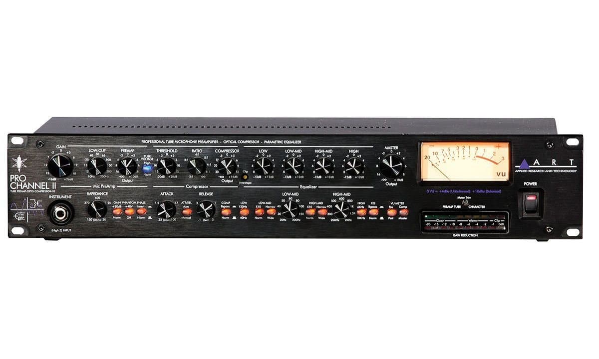 ART Pro Channel II Microphone Preamp/Compressor/EQ Professional Tube Based Selectable VU Metering