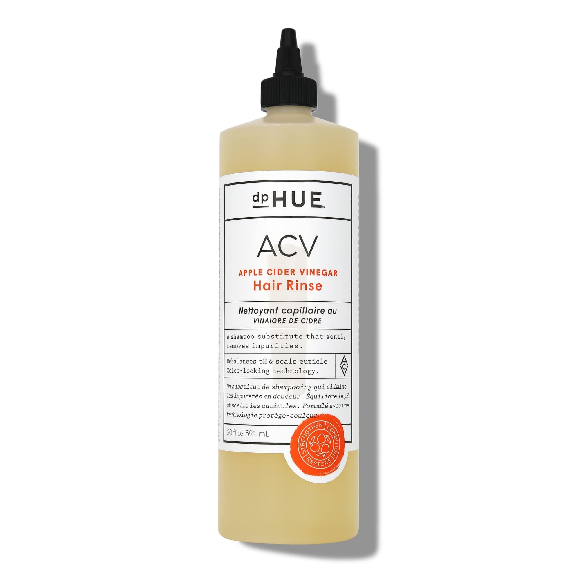 dpHUE Apple Cider Vinegar Hair Rinse, 20 oz - Apple Cider Vinegar Shampoo Alternative - Lavender Extract, Aloe Vera & Argan Oil - Scalp Cleanser - ...