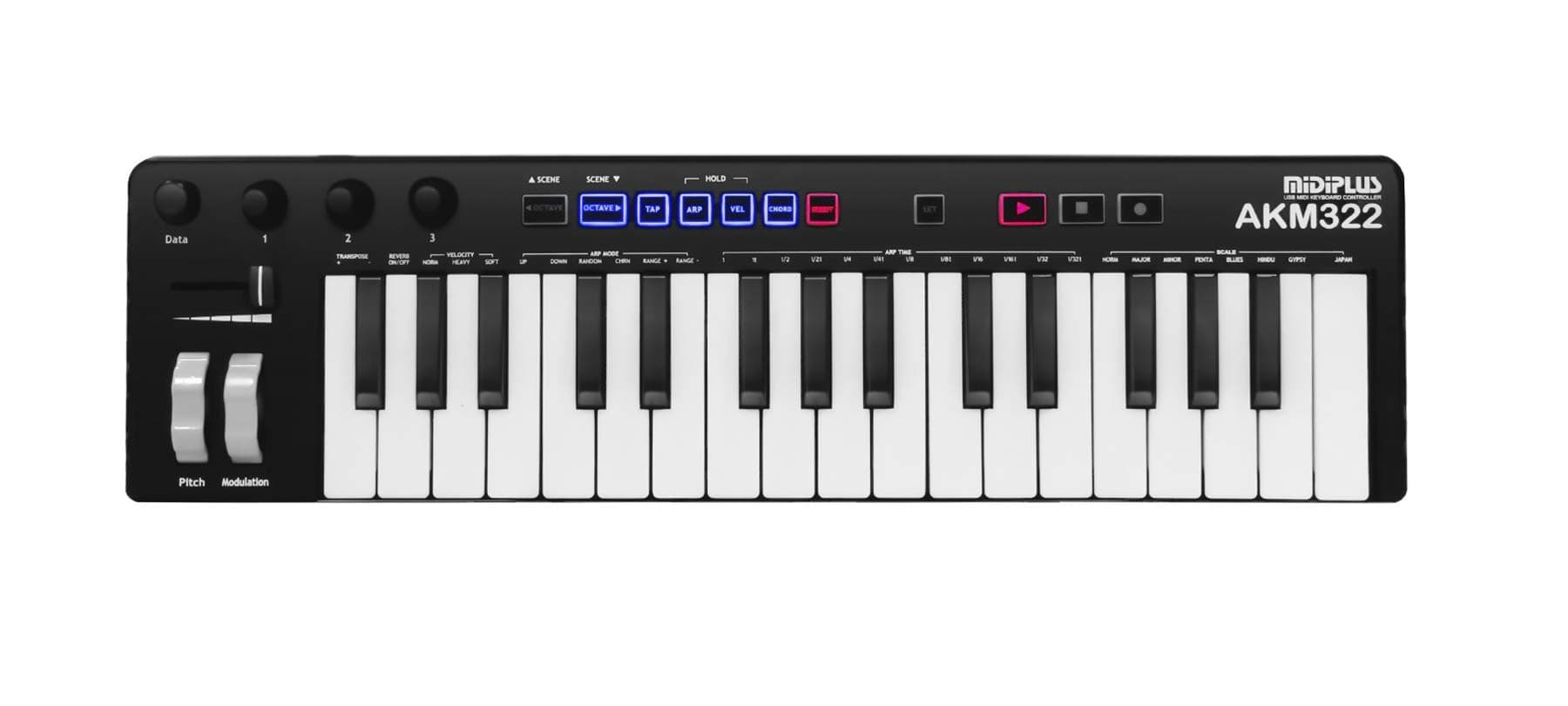 midiplus AKM322 mini size 32 keys USB MIDI Keyboard Controller